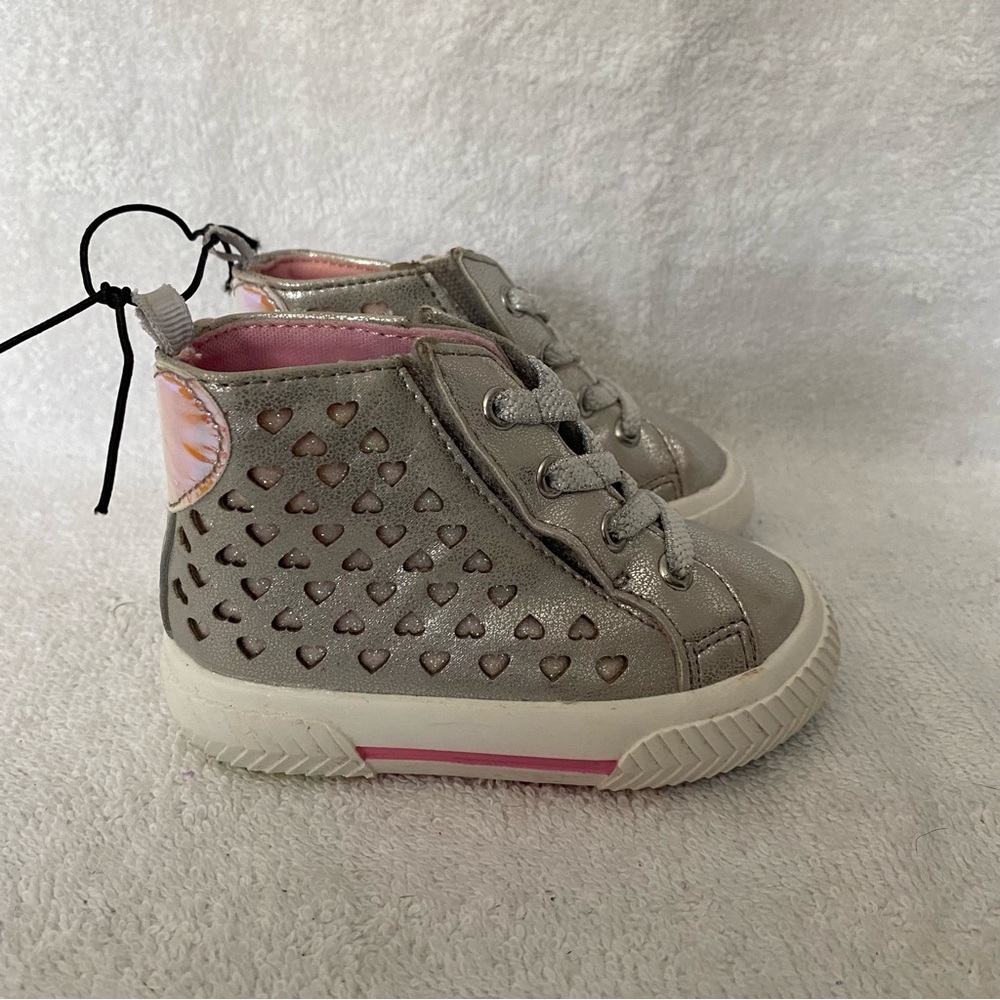 Wonder Nation Shoes Size 3 Girls New Without Tags Silver Slip On